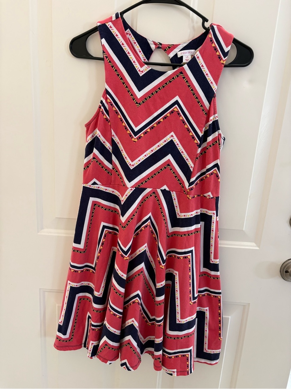 Xhilaration Chevron Print Fit & Flare Dress Large